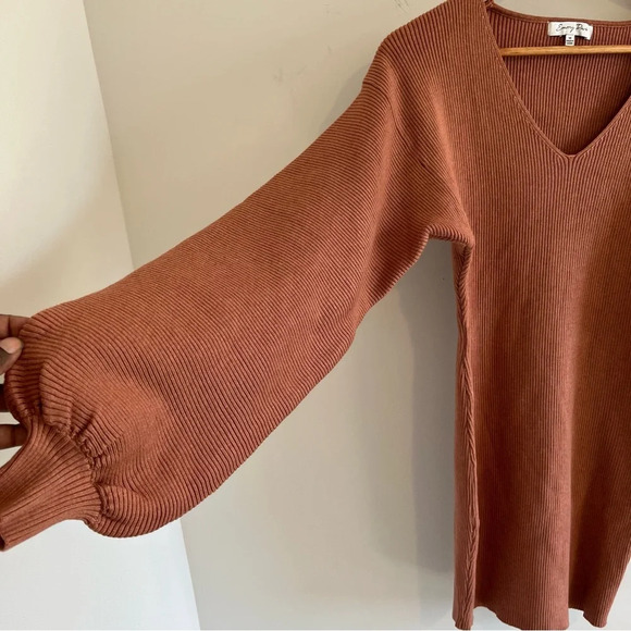 Emory Park Women’s Bodycon Ballon Sleeve Tunic Sweater Dress size Medium - Picture 7 of 12